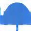 Icon representing a secured cloud.